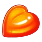 Orange heart symbol