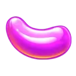 Purple jelly bean symbol