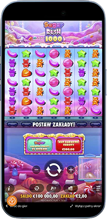 Gra podstawowa Sugar Rush 1000 z opcjami Bonus Buy