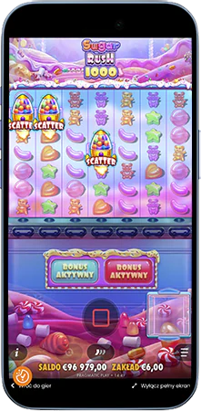 Symbole Scatter uruchamiające Free Spins w Sugar Rush 1000