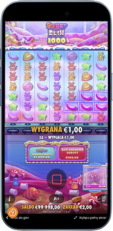 Gra w Sugar Rush 1000 z klastrami co najmniej 5 identycznych symboli